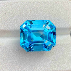 Faceted Bright Sky Blue Topaz