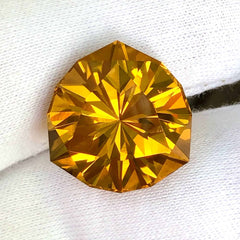 Faceted Citrine Quartz Gemstone