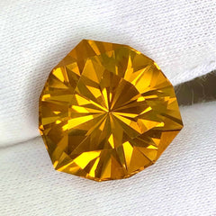 Faceted Citrine Quartz Gemstone