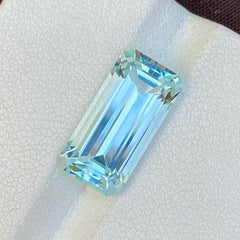 Faceted Columbia Blue Aquamarine