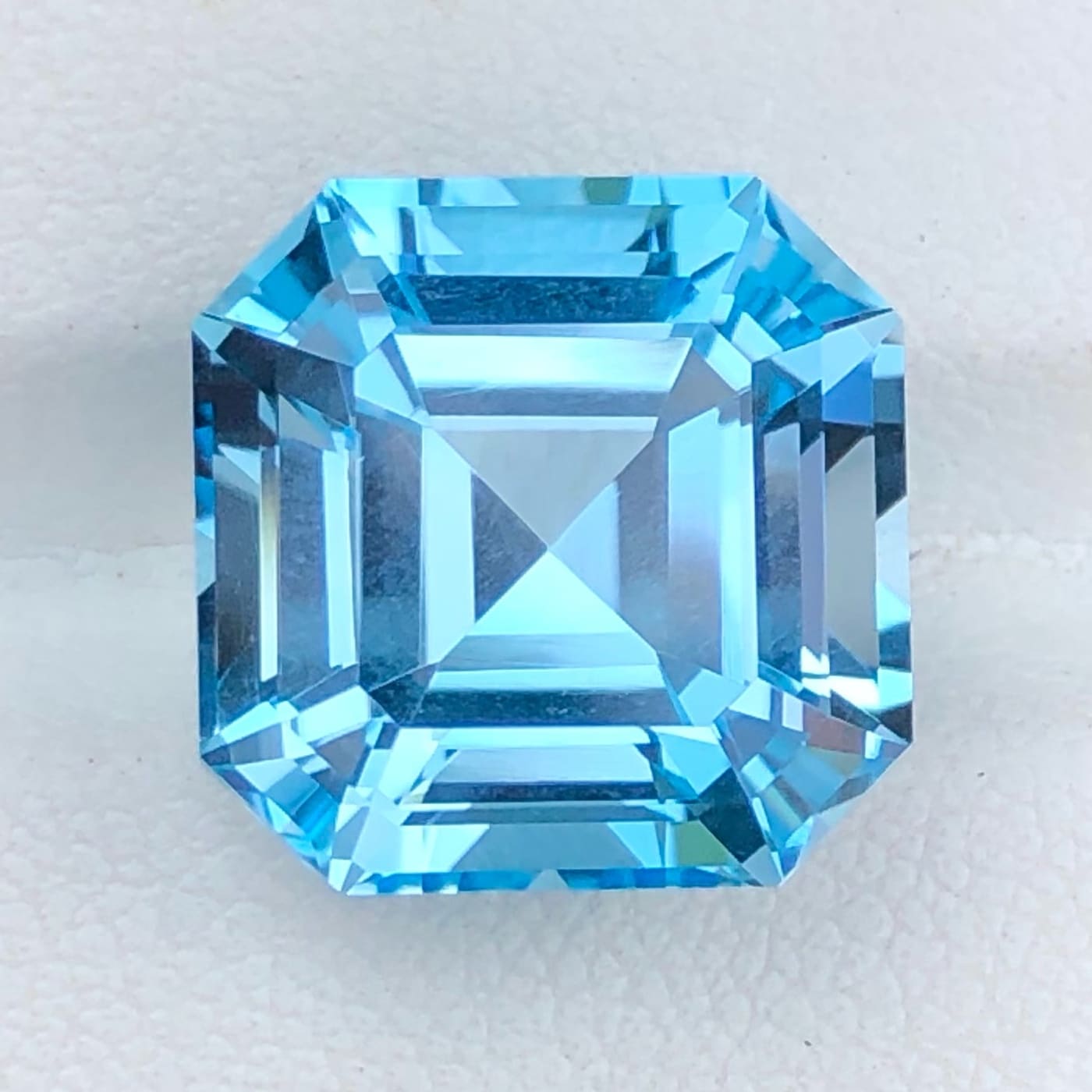 Faceted Columbia Blue Topaz Gemstone