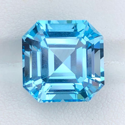 Faceted Columbia Blue Topaz Gemstone