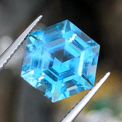 Faceted Curious Blue Topaz