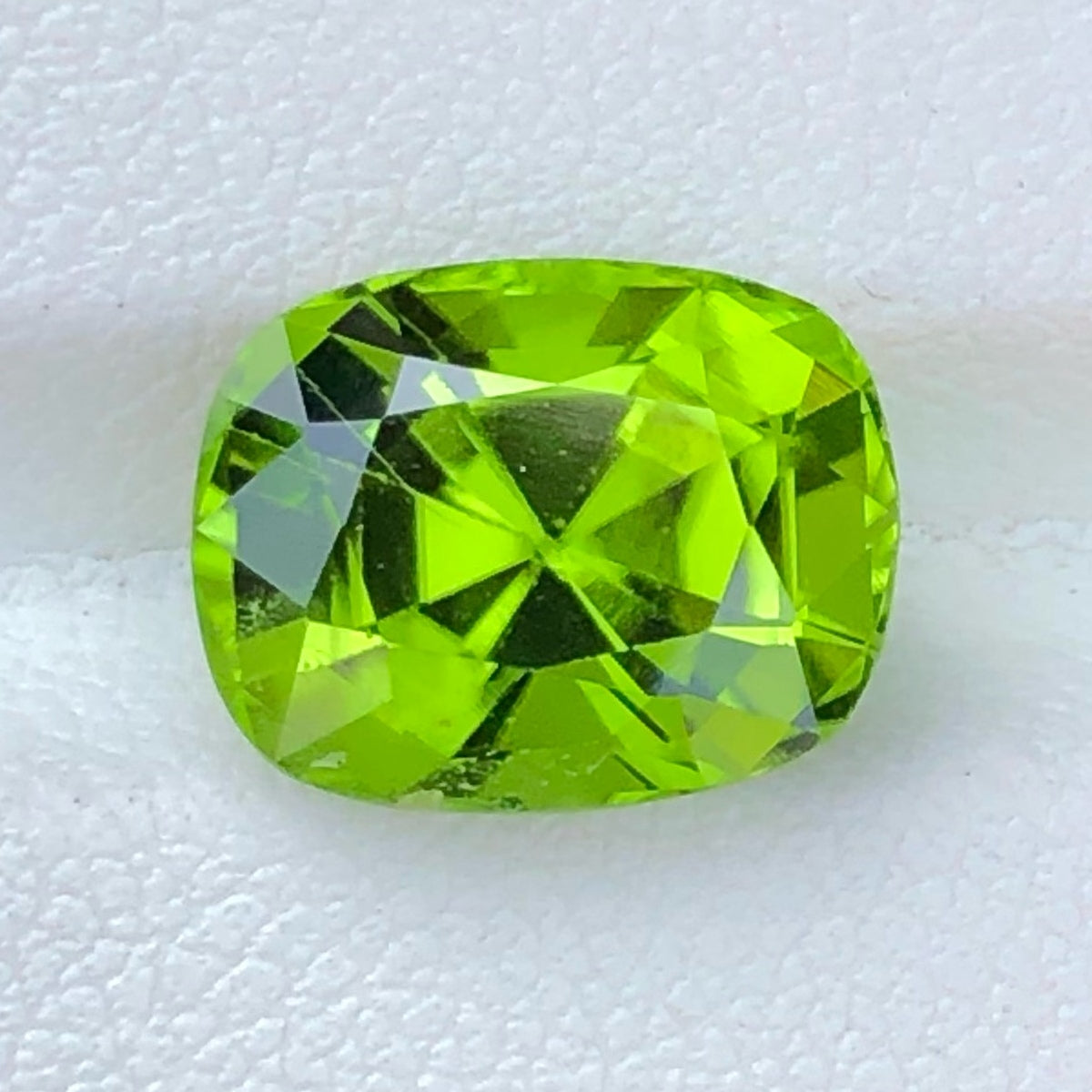 Faceted Dark Lime Green Peridot