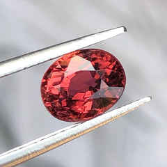 Faceted Hot Peach Tourmaline Gemstone