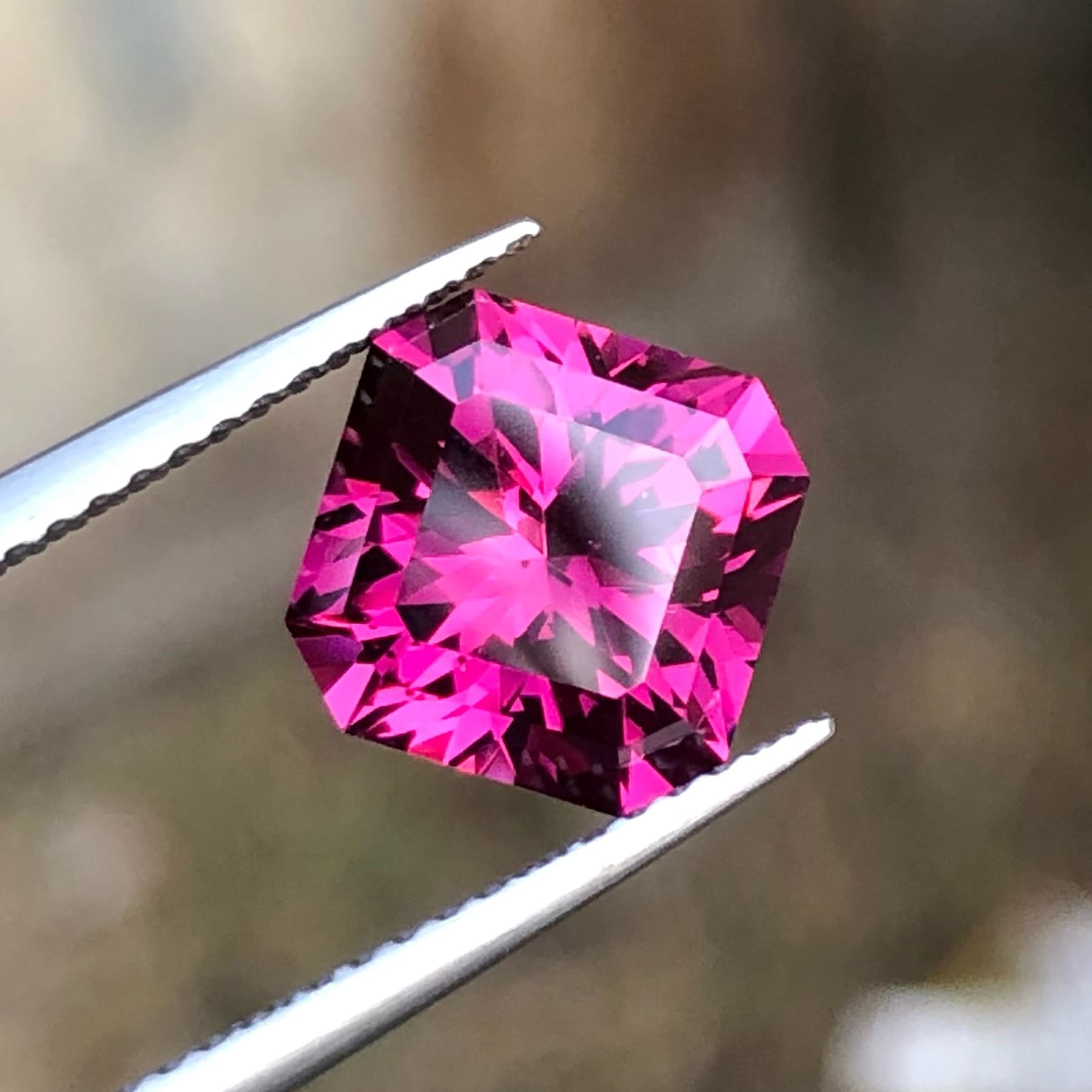 Faceted Hot Pink Garnet