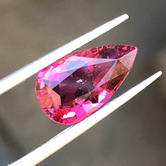 Faceted Hot Pink Tourmaline Gemstone