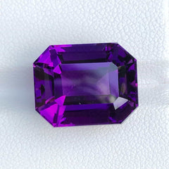 Faceted Hot Purple Amethyst Gemstone