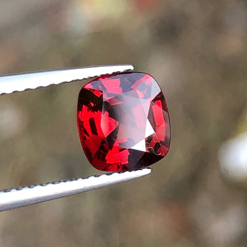 Faceted Hot Red Spinel