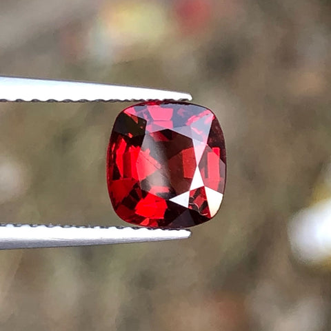 Faceted Hot Red Spinel