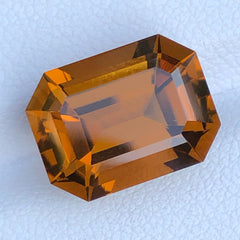 8.05 Carats Faceted Intense Orange Citrine