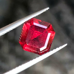 Faceted Intense Red Rhodolite Garnet