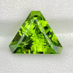 Faceted Lemon Green Peridot Gemstone