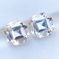 Faceted Light Golden Topaz Matching Pair