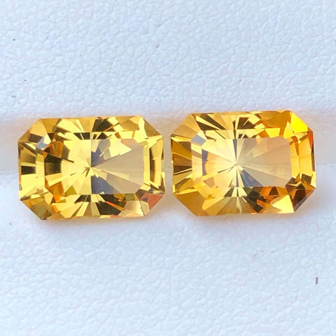 6ct Loose Citrine Pair for sale