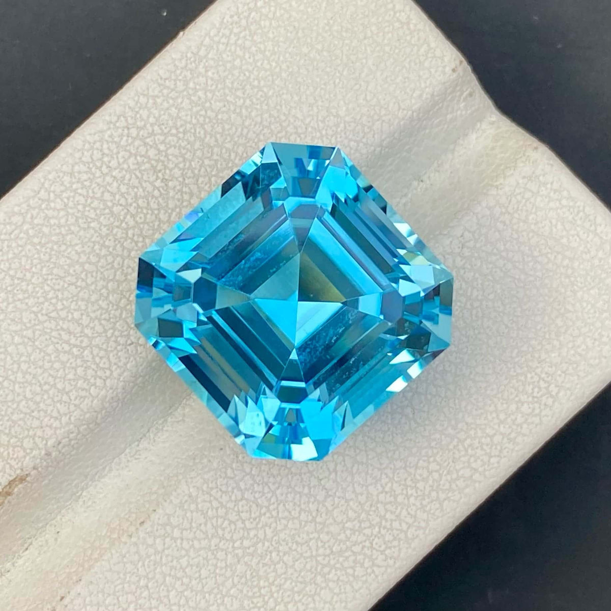 Faceted Neon Blue Topaz
