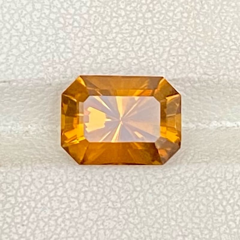 Faceted Orange Citrine Gemstone