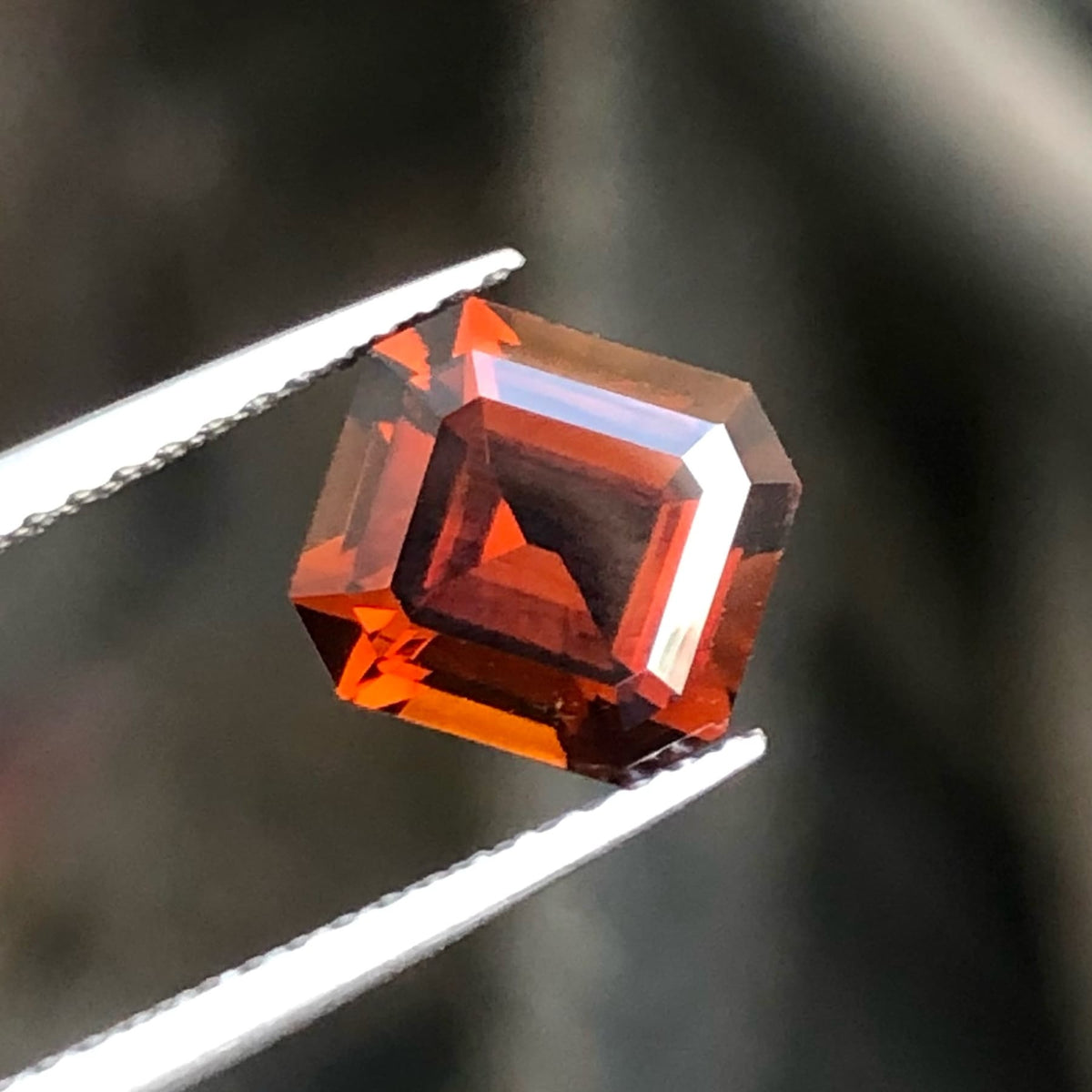 Faceted Orangy Red Mali Garnet