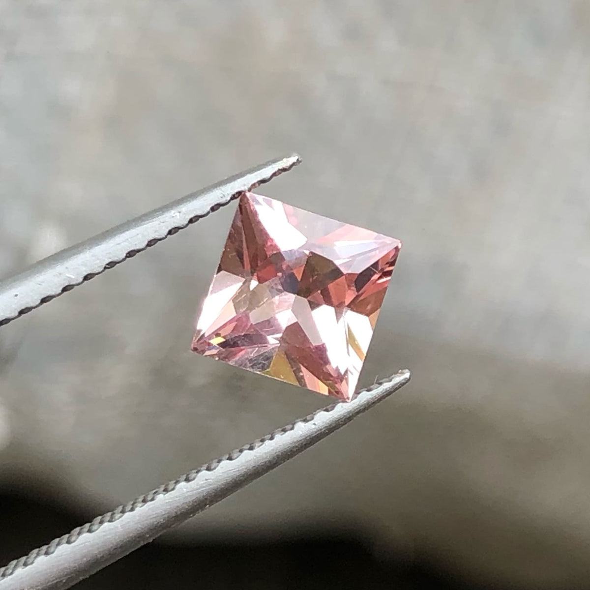 Faceted Peachy Pink Spinel