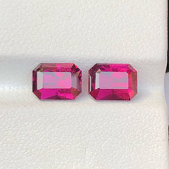 Faceted Pink Garnet Pair form Africa