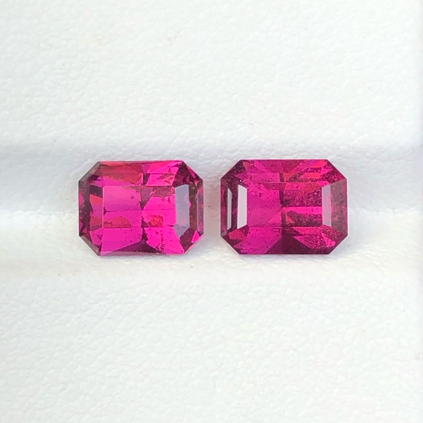 Faceted Pink Garnet Pair from Africa
