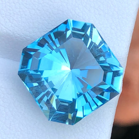 15.65 Carats Faceted Sky Blue Topaz