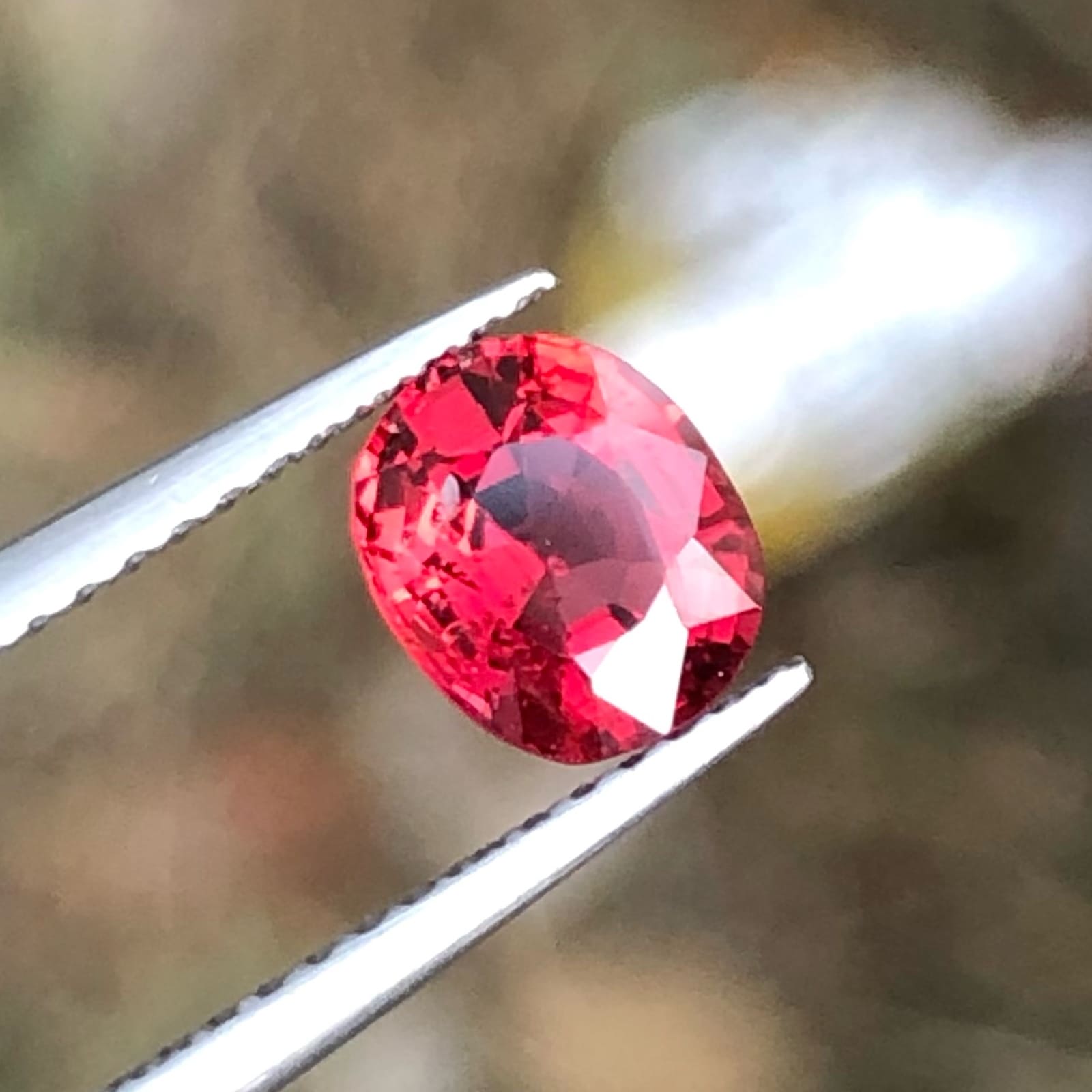 Faceted Soft Red Spinel