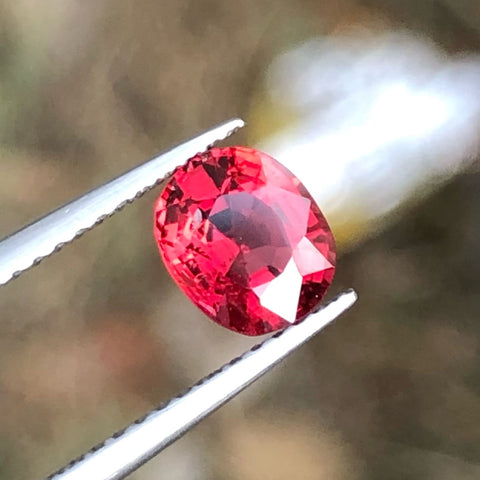 Faceted Soft Red Spinel