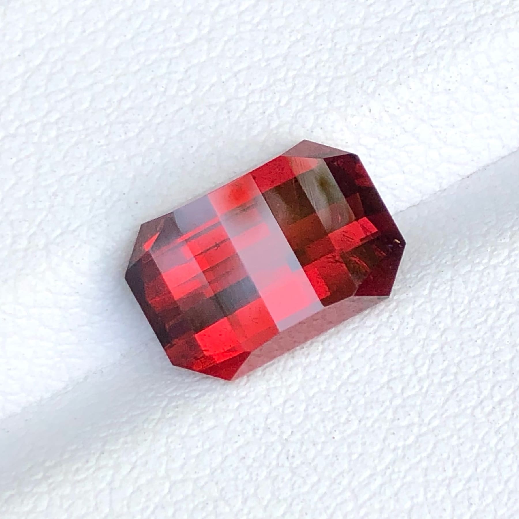 Faceted Strawberry Red Garnet