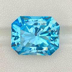 Faceted Swiss Blue Topaz Gemstone