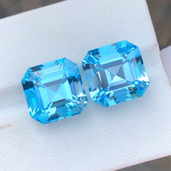 Asscher Cut Topaz Pair