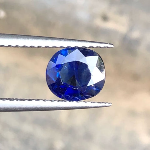 Faceted Tealish Blue Sapphire