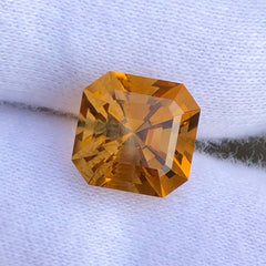 Faceted Tiger Orange Citrine