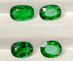 Faceted Tsavorite Garnet Gemstones