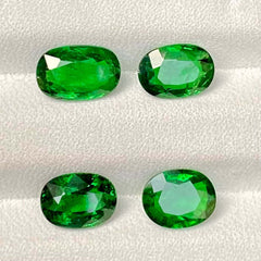 Faceted Tsavorite Garnet Gemstones