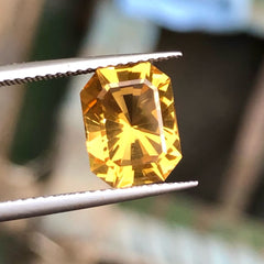 Faceted Yellowish Orange Citrine