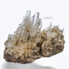 Faden Quartz Crystals Cluster on Matrix