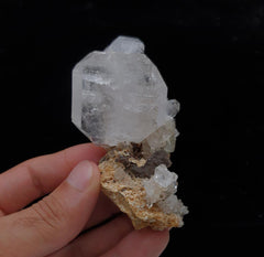 Focal Faden Quartz Crystal On Matrix With Brookite And Siderite