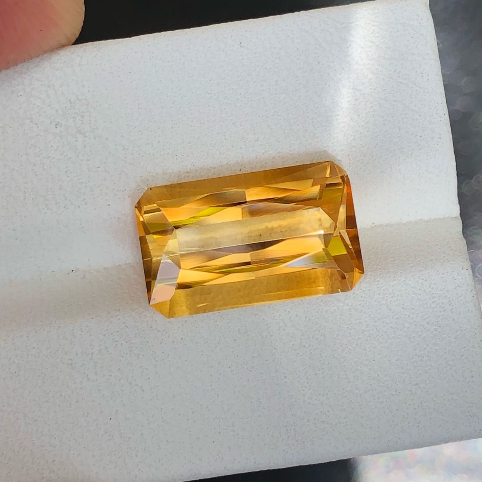 7.90 carats Loose Fruity Candy Cut Citrine from Brazil