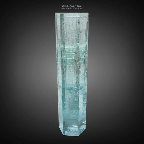 Gem Aquamarine Crystal with Helix Inclusion
