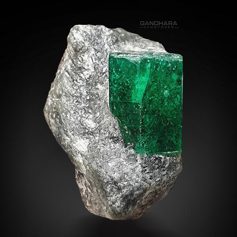 Gemmy Emerald Specimen on Calcite