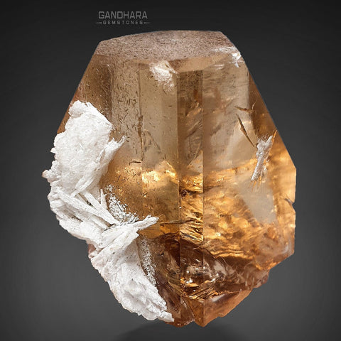 Gemmy Topaz Crystal with Cleavelandite