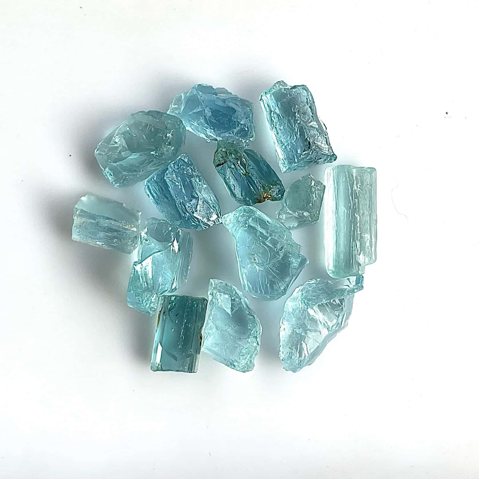 Glacier Blue Aquamarine Facet Rough Lot