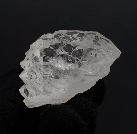 Glassy Faced Double Terminated Gwindel Quartz With Natural Art On Surface