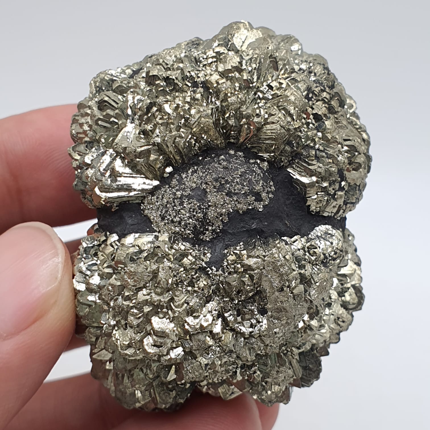 Golden Color Marcasite Crystals On Matrix Minerals Specimen