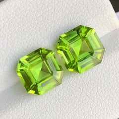 6.51 Carats Gorgeous Loose Peridot Pair Gemstone