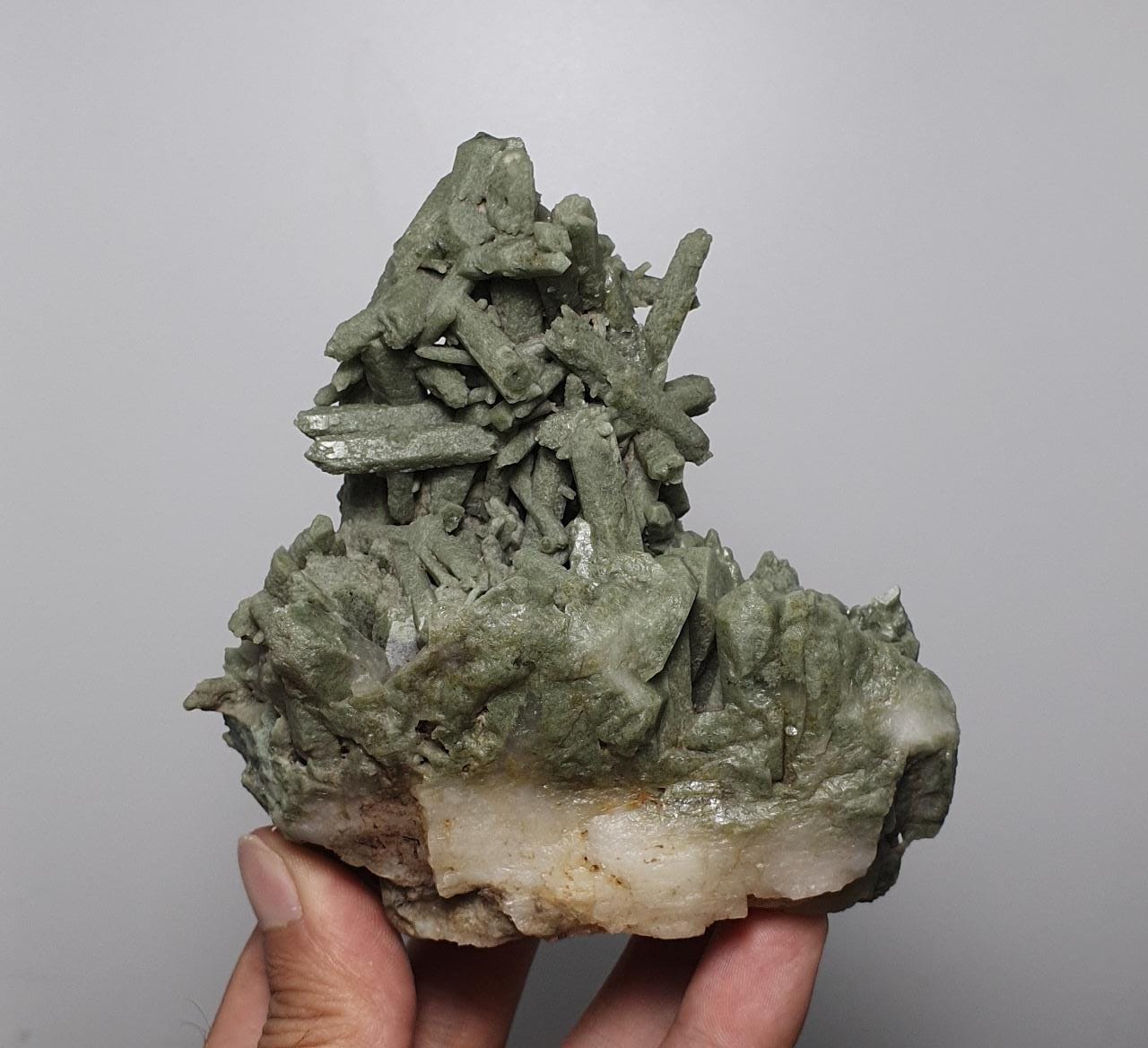 Gorgeous Chlorite Quartz Network of Crystals on Matrix