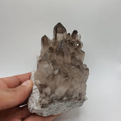 Gorgeous Cluster Of Elongated Smoky Quartz On Matrix