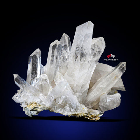 Gorgeous Cluster Of Pointed Terminated Quartz Crystals On Matrix