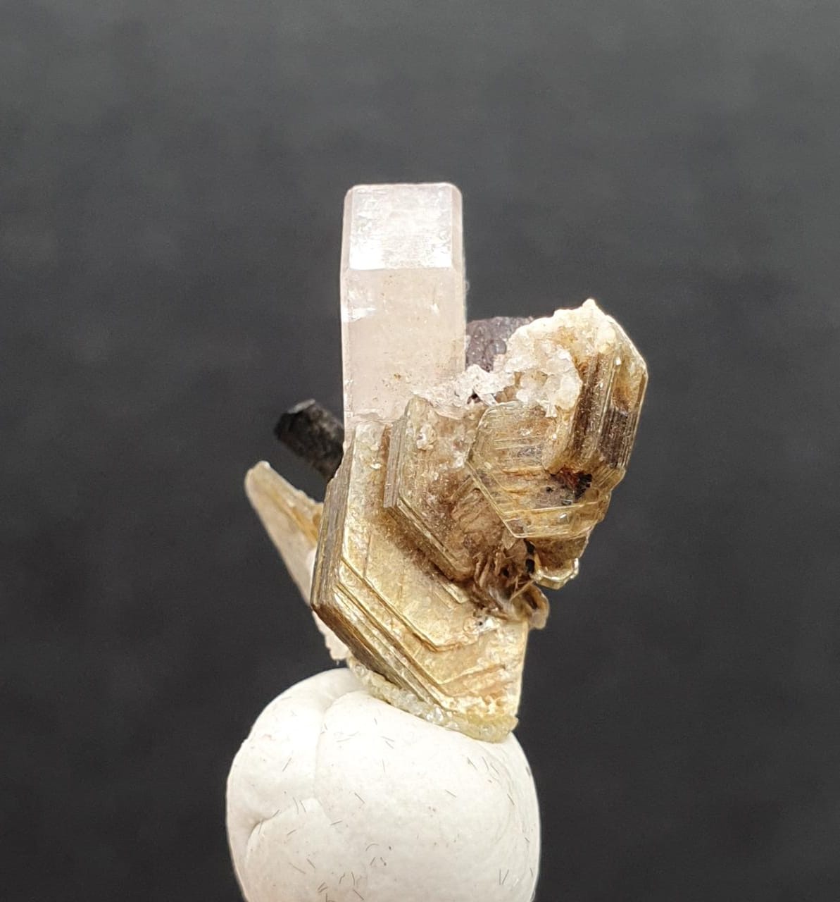 Gorgeous Combination Piece Of Pink Apatite with Garnet, Muscovite, Schorl And Albite